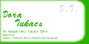 dora tukacs business card