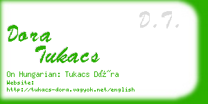 dora tukacs business card